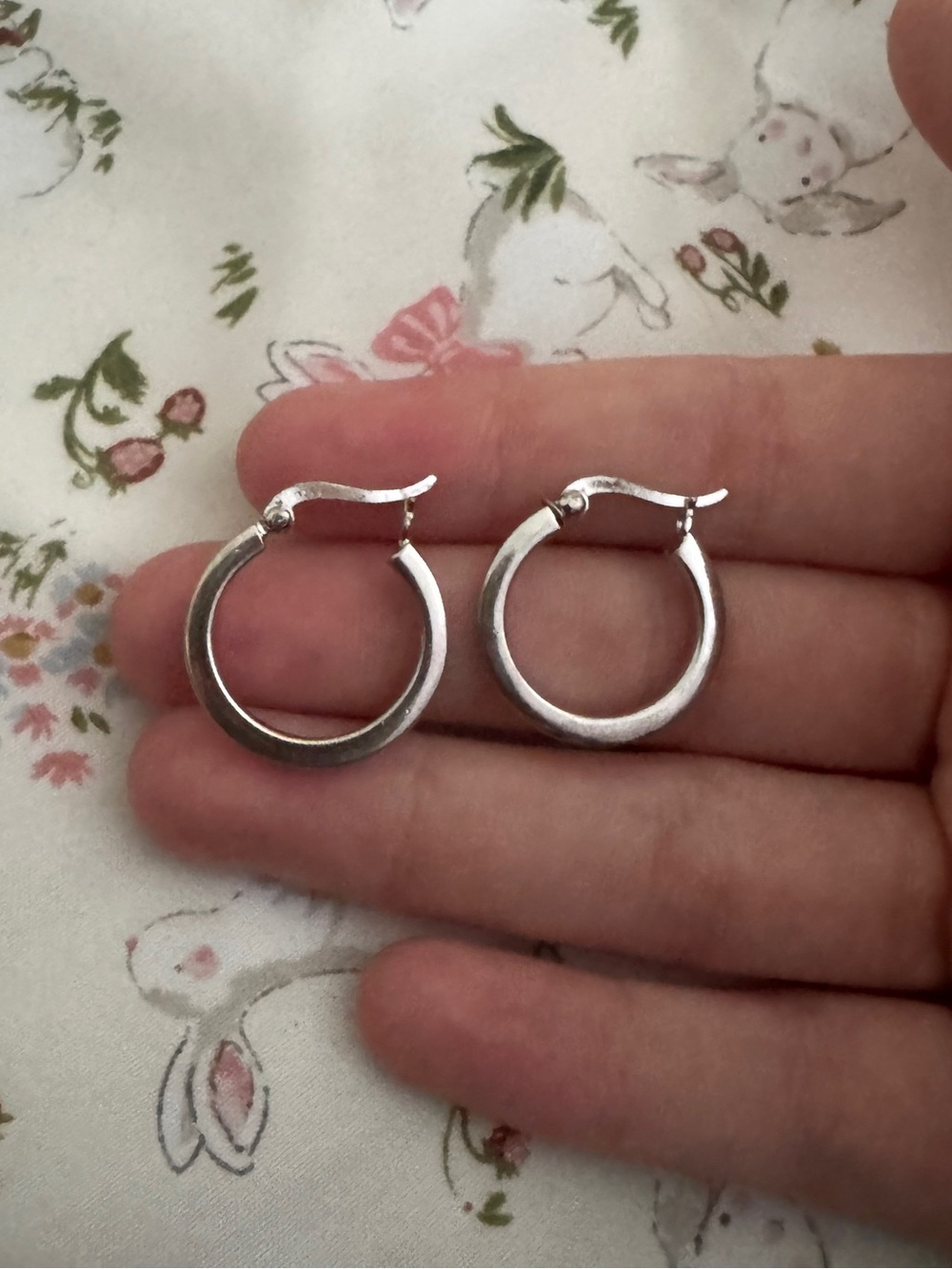 Sterling silver hoops